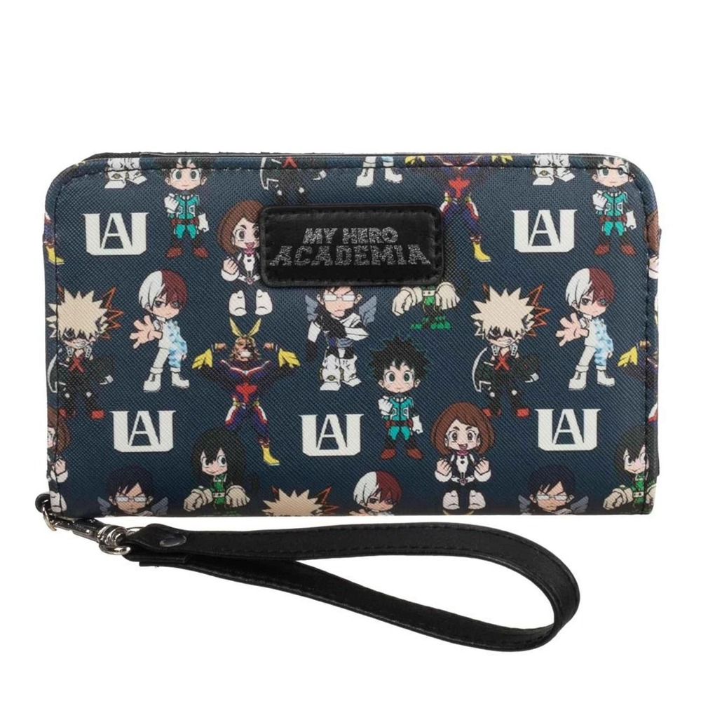 Bioworld My Hero Academia U.A.‎ Chibi Heroes Character Zip Around Wallet